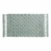 World Market Chinois Green Woven Dot Tassel Bath Mat