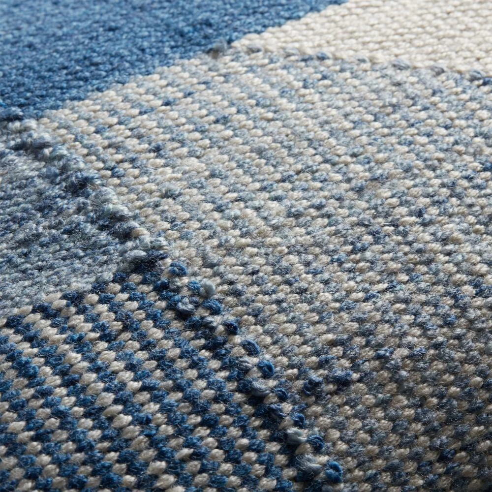 World Market Blue Patchwork Indoor Outdoor Lumbar Pillow 3 World Market Blue Patchwork Indoor Outdoor Lumbar Pillow - Image 3