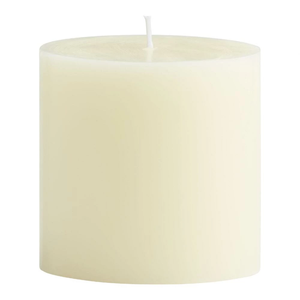 World Market 4x4 Ivory Unscented Pillar Candle 1 World Market 4x4 Ivory Unscented Pillar Candle