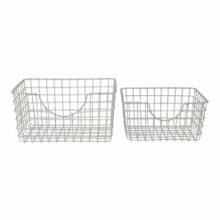 World Market Wilson White Wire Storage Basket