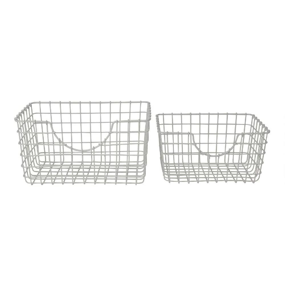 World Market Wilson White Wire Storage Basket 1 World Market Wilson White Wire Storage Basket