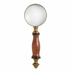 World Market Mini Wood and Brass Magnifying Glass