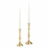 World Market Gold Geometric Taper Candle Holder