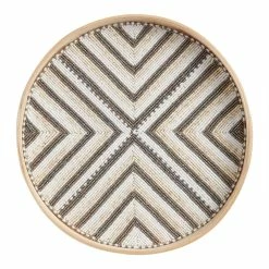 World Market CRAFT Bamboo Geo Beaded Tray