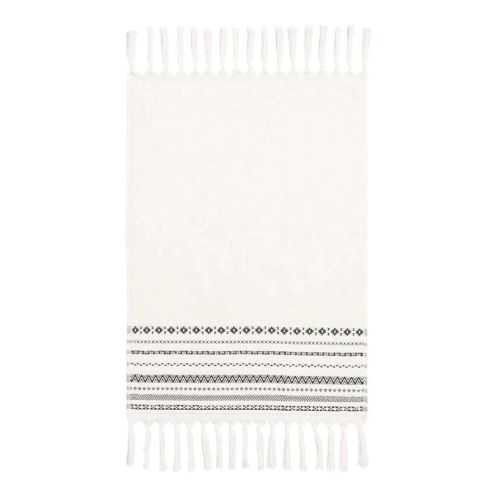 World Market Zohra Ivory And Black Geo Stripe Hand Towel 2 World Market Zohra Ivory And Black Geo Stripe Hand Towel - Image 2