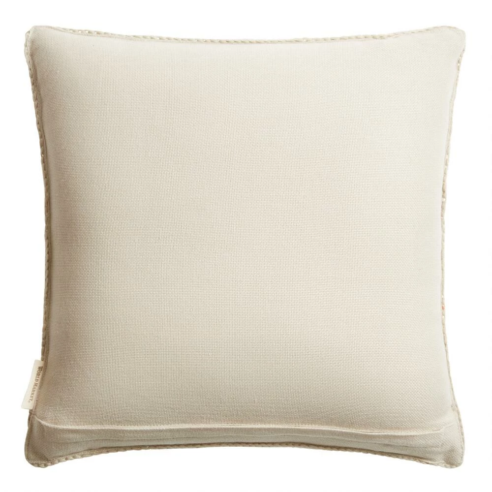 World Market Multicolor Crocheted Tile Indoor Outdoor Throw Pillow 2 World Market Multicolor Crocheted Tile Indoor Outdoor Throw Pillow - Image 2