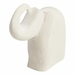 World Market White Marble Elephant Bookends