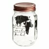 World Market Glass World Map Jar