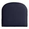 World Market Sunbrella Navy Canvas Gusseted Outdoor Chair Cushion