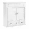 World Market White Wood Maryella Bathroom Wall Cabinet