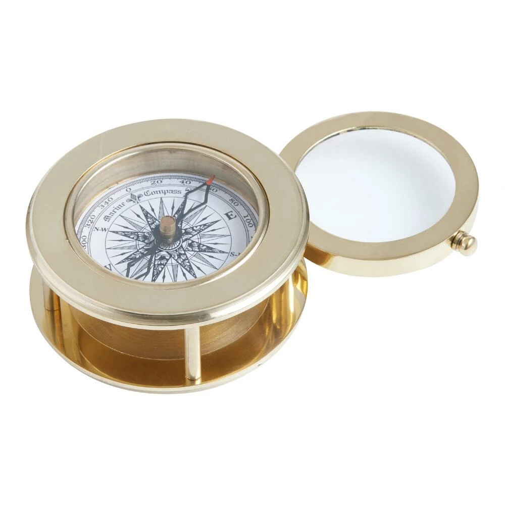 World Market Gold Compass with Magnifying Glass 1 World Market Gold Compass with Magnifying Glass