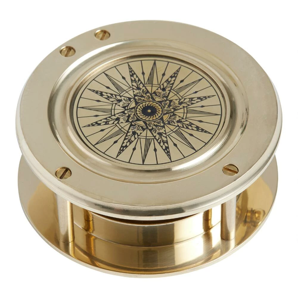 World Market Gold Compass with Magnifying Glass 2 World Market Gold Compass with Magnifying Glass - Image 2