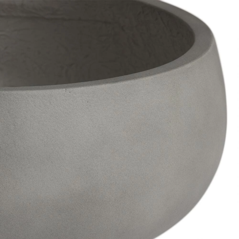 World Market Zian Gray Cement Shallow Outdoor Planter 2 World Market Zian Gray Cement Shallow Outdoor Planter - Image 2