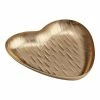 World Market Etched Gold Heart Trinket Dish