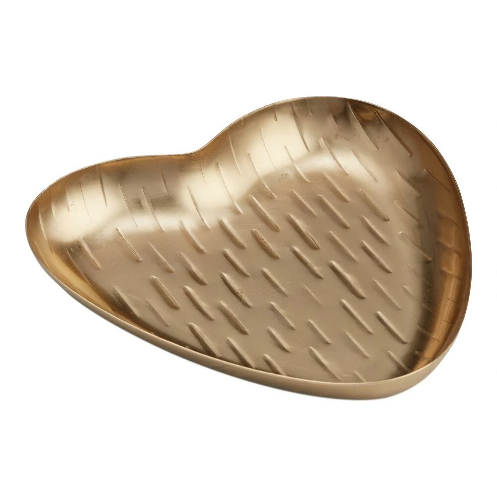 World Market Etched Gold Heart Trinket Dish 1 World Market Etched Gold Heart Trinket Dish