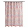 World Market Surf Damask Coral And Blue Shower Curtain