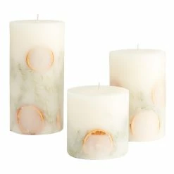 World Market Citrus and Rosemary Botanical Inclusion Pillar Candle