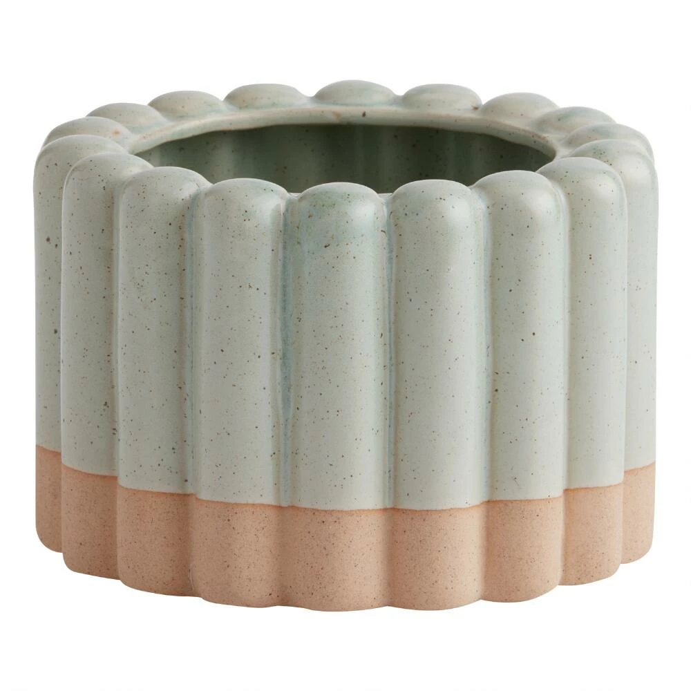 World Market Natural Two Tone Channel Planter 2 World Market Natural Two Tone Channel Planter - Image 2