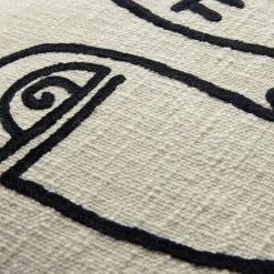 World Market Ivory Embroidered Abstract Face Throw Pillow -Decor & Pillows Sales Store unnamed file 21