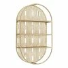 World Market Oval Gold Art Deco 3 Tier Wall Shelf
