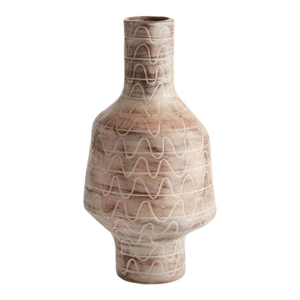 World Market Tall Brown And White Textured Ceramic Vase 1 World Market Tall Brown And White Textured Ceramic Vase