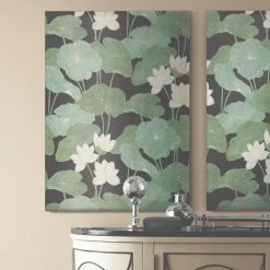 World Market Green and Black Lily Pad Peel And Stick Wallpaper 8 World Market Green and Black Lily Pad Peel And Stick Wallpaper -Decor & Pillows Sales Store unnamed file 2126