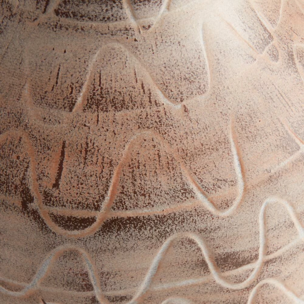 World Market Tall Brown And White Textured Ceramic Vase 2 World Market Tall Brown And White Textured Ceramic Vase - Image 2