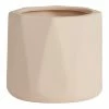 World Market Natural Ceramic Faceted Planter