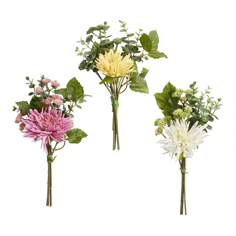 World Market Faux Dahlia And Succulent Bunch 1 World Market Faux Dahlia And Succulent Bunch