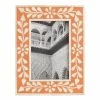 World Market Blush Floral Inlay Bone Frame