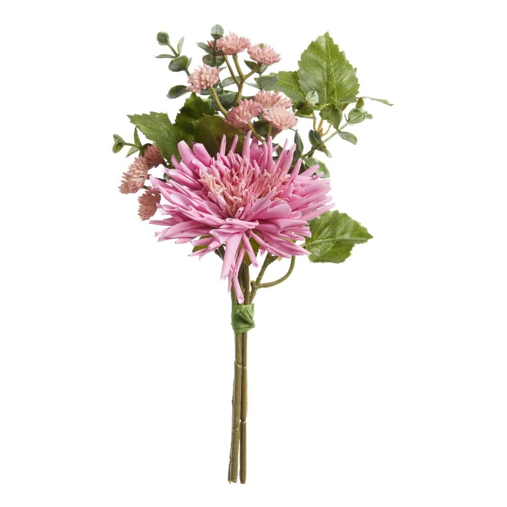 World Market Faux Dahlia And Succulent Bunch 3 World Market Faux Dahlia And Succulent Bunch - Image 3