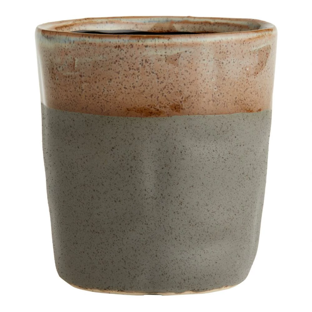 World Market Multicolor Oil Glazed Ceramic Planter 1 World Market Multicolor Oil Glazed Ceramic Planter