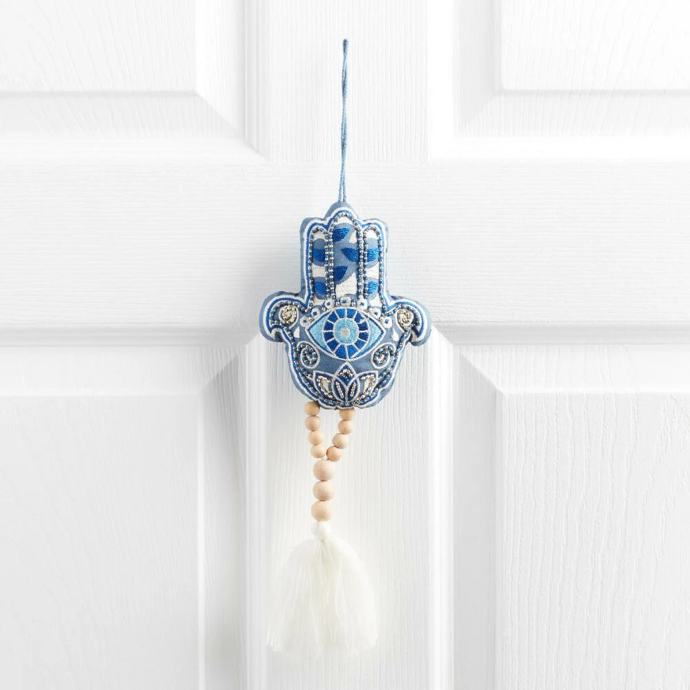 World Market Blue Hamsa Door Hanger Decor 1 World Market Blue Hamsa Door Hanger Decor