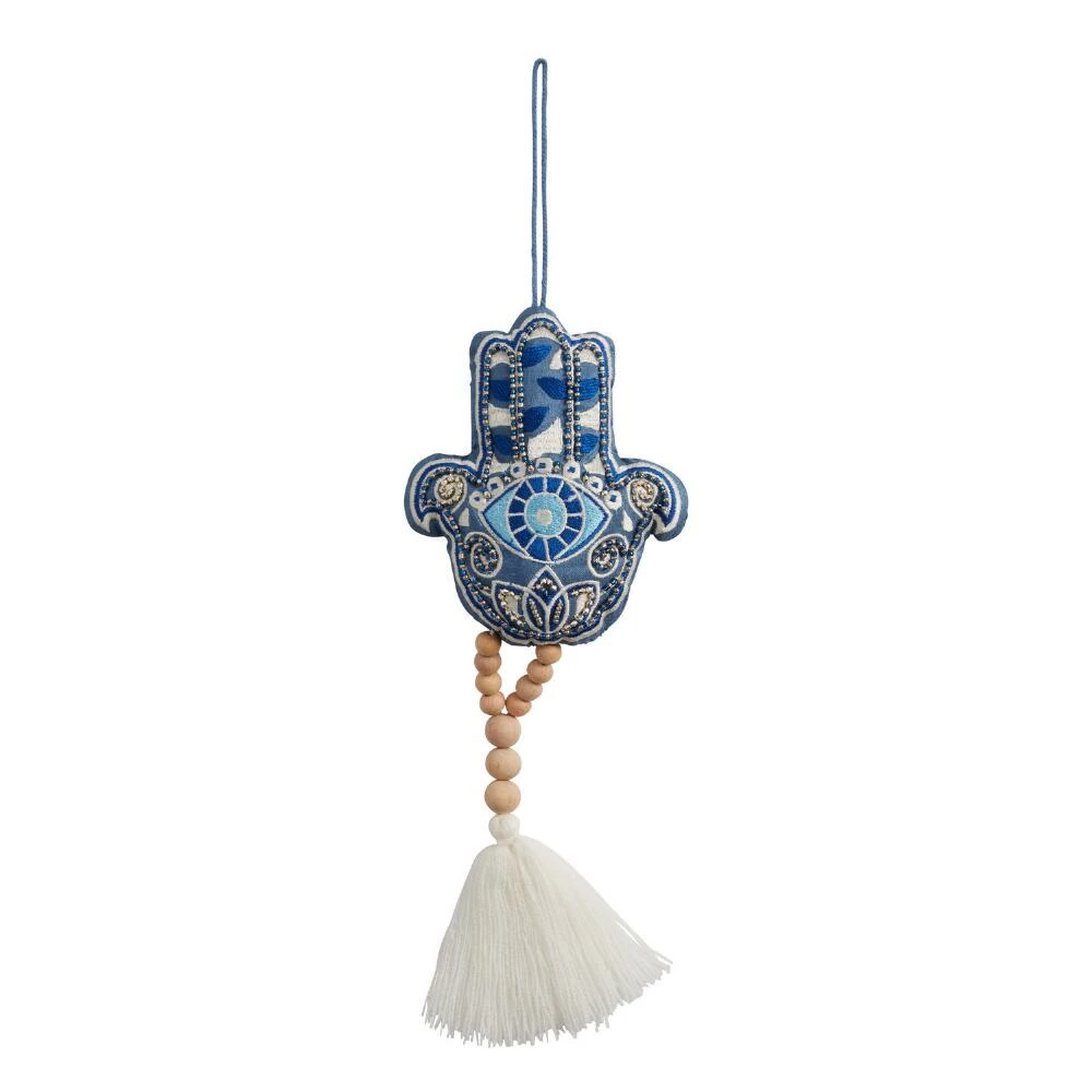 World Market Blue Hamsa Door Hanger Decor 2 World Market Blue Hamsa Door Hanger Decor - Image 2