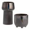 World Market Black Iridescent Oil Spill Ceramic Vase and Planter