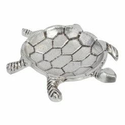 World Market Silver Metal Turtle Trinket Dish