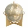World Market Gold and Gray Globe with Round Stand
