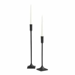 World Market Tall Black Metal Taper Candle Holder