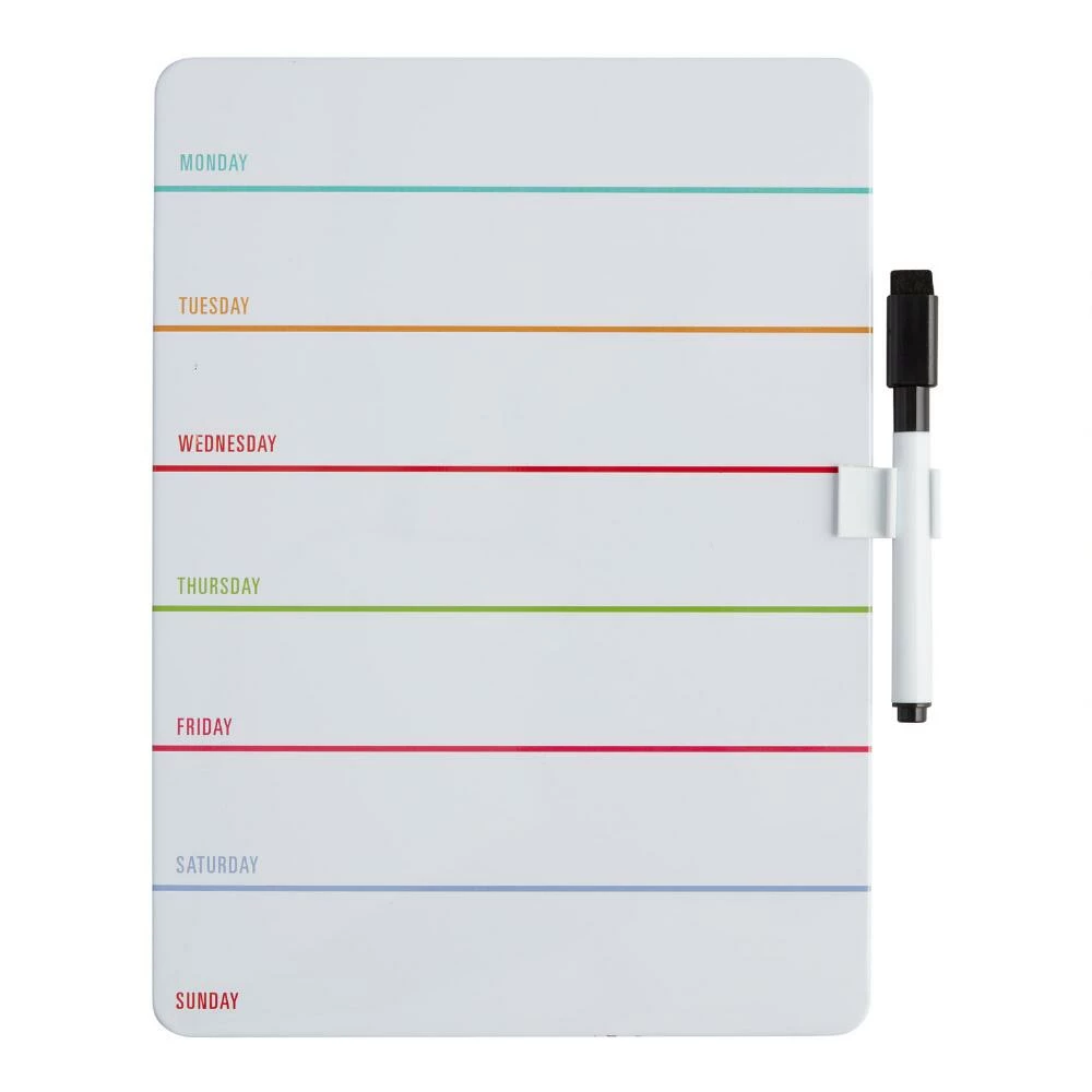 World Market Kikkerland Iridescent Magnetic Dry Erase Weekly Planner 1 World Market Kikkerland Iridescent Magnetic Dry Erase Weekly Planner