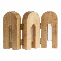World Market Modern Wood Arch Test Tube Bud Vase