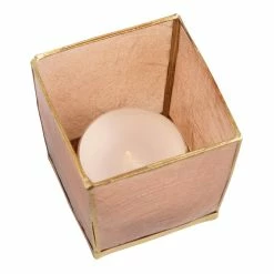 World Market Square Blush Capiz Tealight Candle Holder Set Of 2