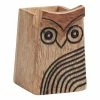 World Market Wood Owl Eyeglass Holder and Pencil Cup