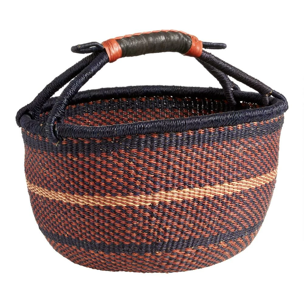 World Market Ayeya Handmade Bolga Basket 1 World Market Ayeya Handmade Bolga Basket