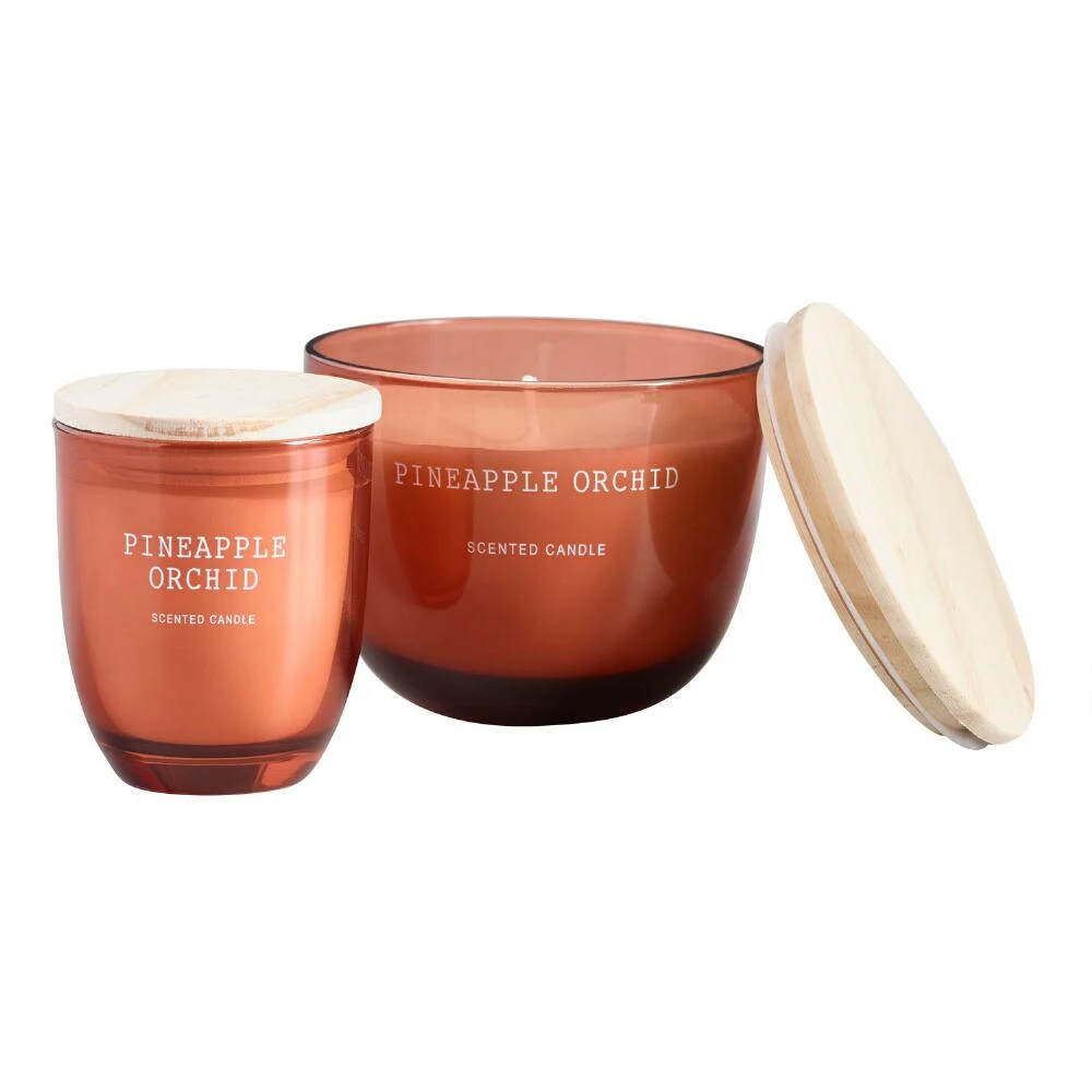 World Market Coral Pineapple Orchid Scented Candle 1 World Market Coral Pineapple Orchid Scented Candle
