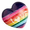 World Market Kisii Soapstone Rainbow Heart Decor Set of 2