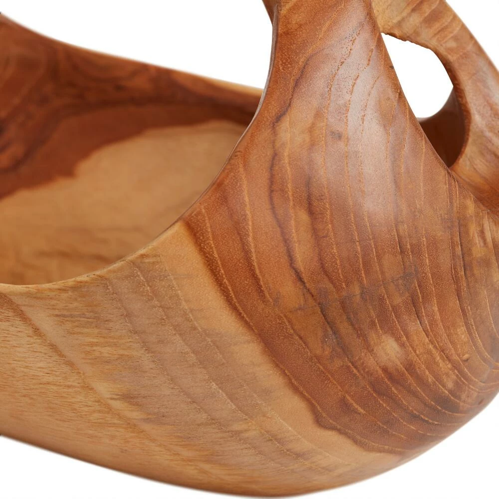 World Market CRAFT Teak Wood Bowl Decor 2 World Market CRAFT Teak Wood Bowl Decor - Image 2