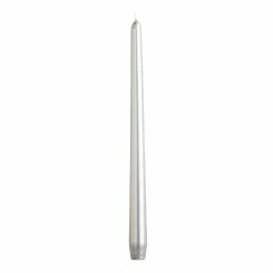 World Market Metallic Silver Taper Candles Set of 4