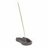 World Market Charcoal Reactive Glaze Hamsa Hand Incense Holder