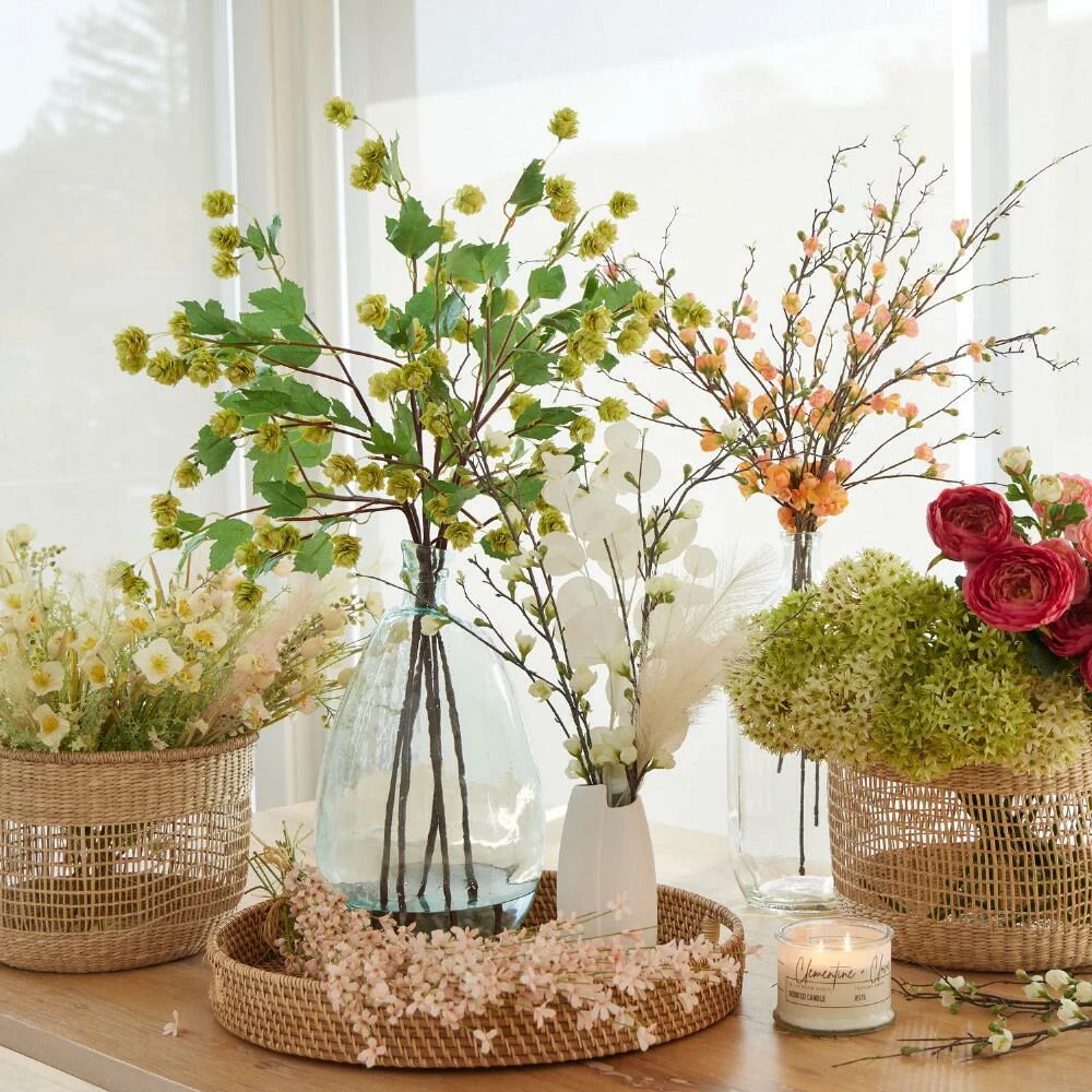 World Market Capriana Natural Rattan Woven Ottoman Tray 2 World Market Capriana Natural Rattan Woven Ottoman Tray - Image 2