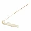 World Market Matte White Ceramic Wave Incense Holder